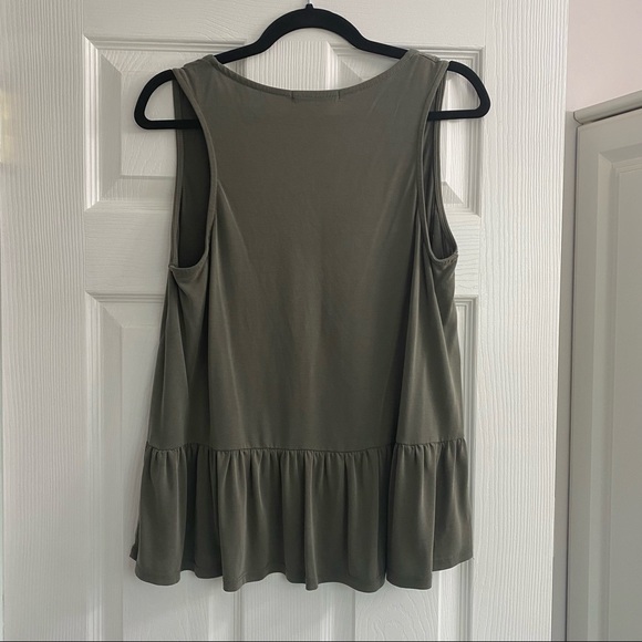 Olive Ruffle Tank Top - Picture 5 of 5